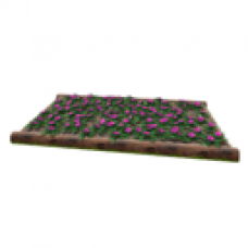 Petunia Flower Bed, Log (Purple)